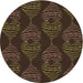 Square Patterned Oak Brown Rug, pat2400brn