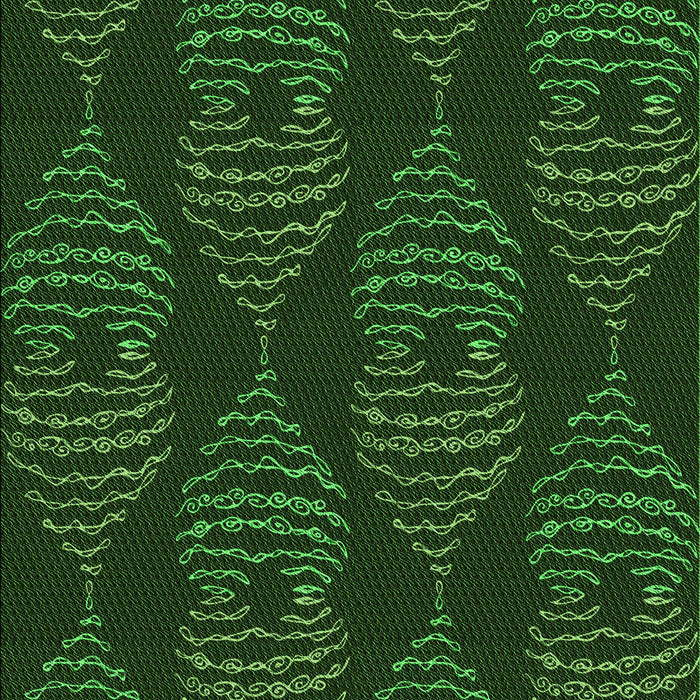 Machine Washable Transitional Black Rug, wshpat2400grn