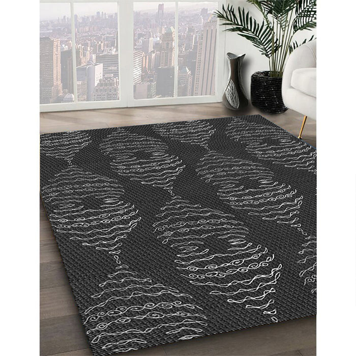 Patterned Ash Gray Rug in Family Room, pat2400gry