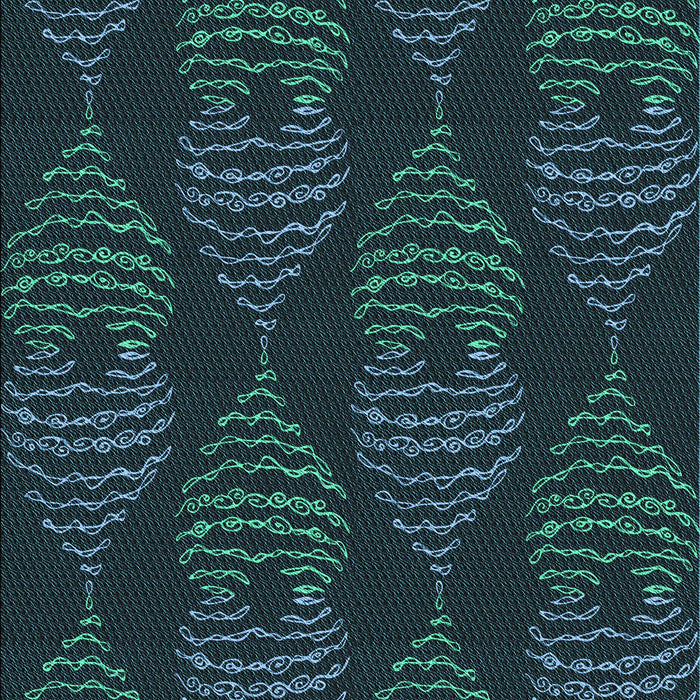 Patterned Deep Teal Green Rug, pat2400lblu