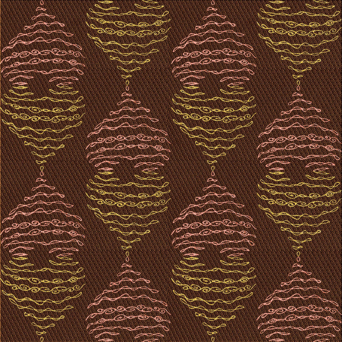 Round Machine Washable Transitional Red Rug, wshpat2400org