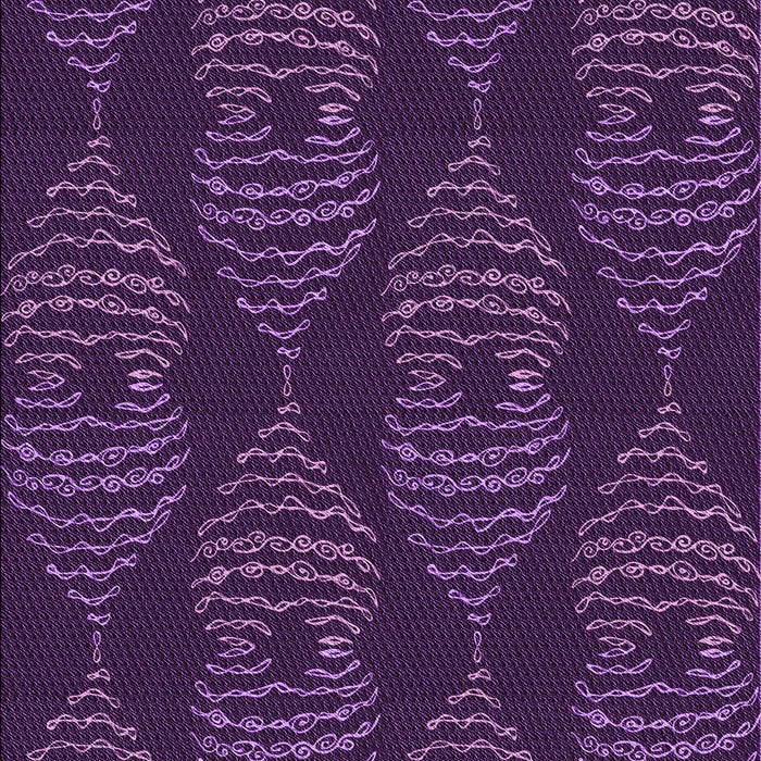 Machine Washable Transitional Dark Orchid Purple Rug, wshpat2400pur