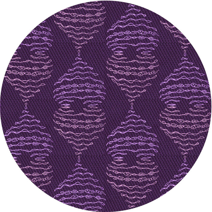 Square Machine Washable Transitional Dark Orchid Purple Rug in a Living Room, wshpat2400pur