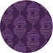 Square Machine Washable Transitional Dark Orchid Purple Rug in a Living Room, wshpat2400pur