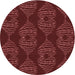 Square Patterned Red Rug, pat2400rd