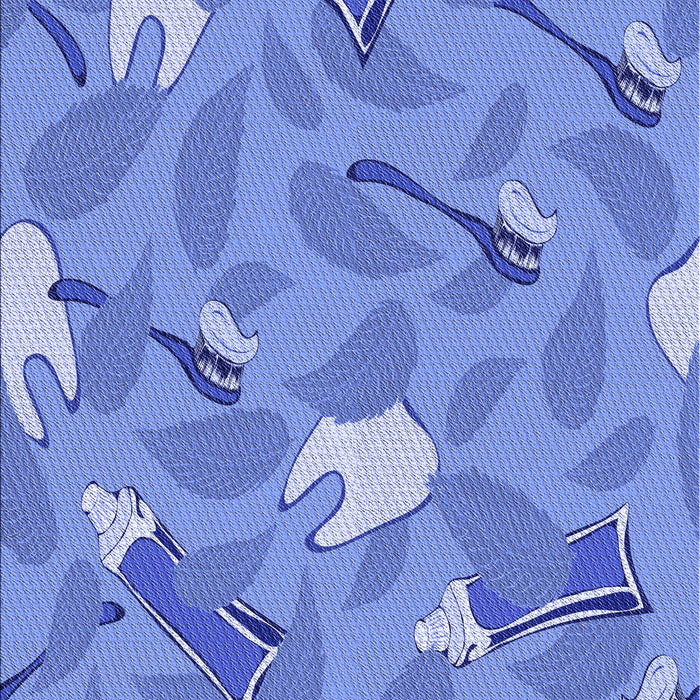 Machine Washable Transitional Blue Rug, wshpat2401blu