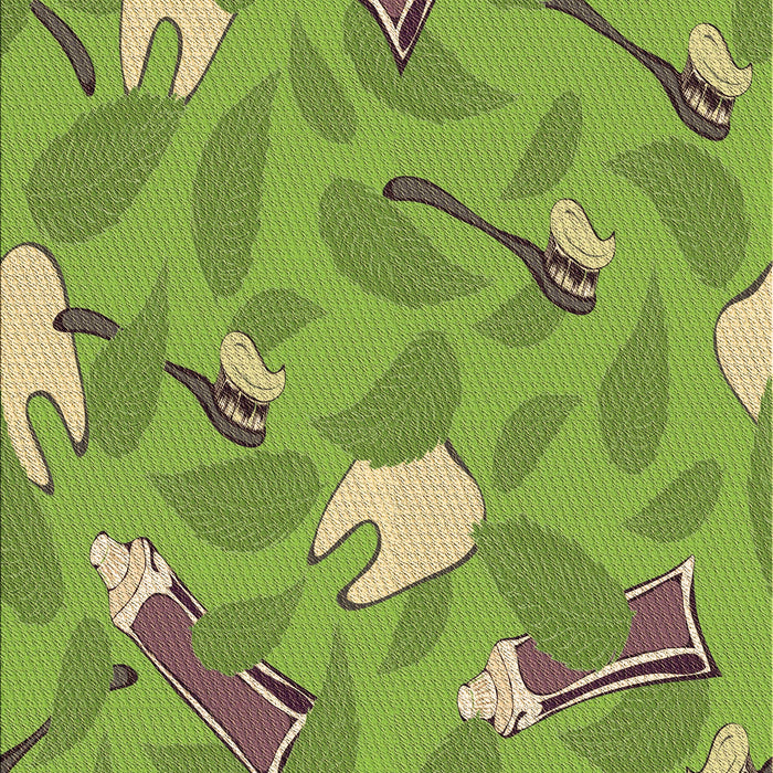 Patterned Pistachio Green Rug, pat2401brn