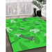 Machine Washable Transitional Lime Green Rug in a Family Room, wshpat2401grn