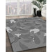 Patterned Carbon Gray Rug in Family Room, pat2401gry