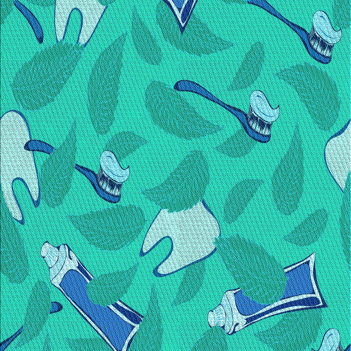 Patterned Dark Turquoise Green Rug, pat2401lblu