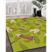 Machine Washable Transitional Dark Yellow Green Rug in a Family Room, wshpat2401org