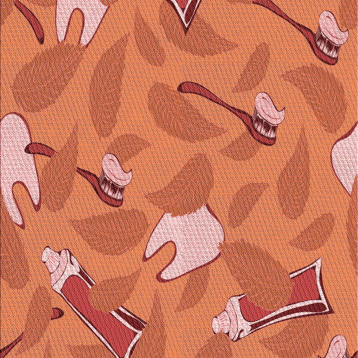 Patterned Orange Rug, pat2401rd