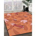 Machine Washable Transitional Orange Rug in a Family Room, wshpat2401rd