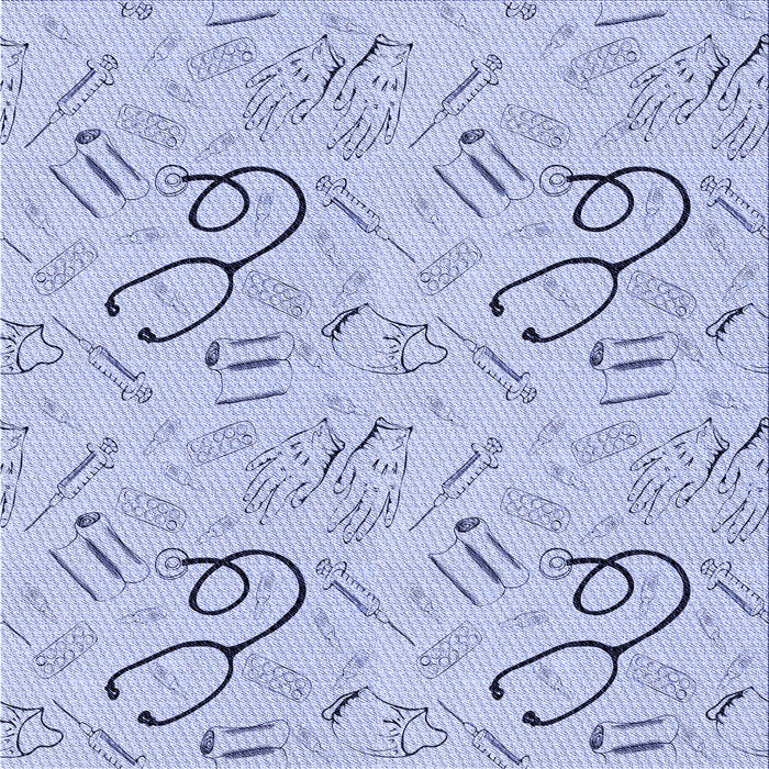 Round Patterned Blue Rug, pat2402blu