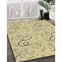 Patterned Brass Green Rug, pat2402brn