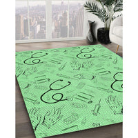 Patterned Jade Green Rug, pat2402grn