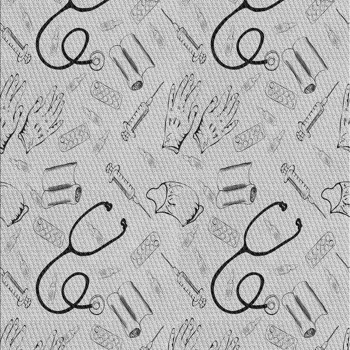 Patterned Gunmetal Gray Rug, pat2402gry