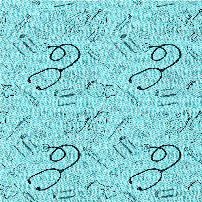 Round Machine Washable Transitional Blue Turquoise Green Rug, wshpat2402lblu