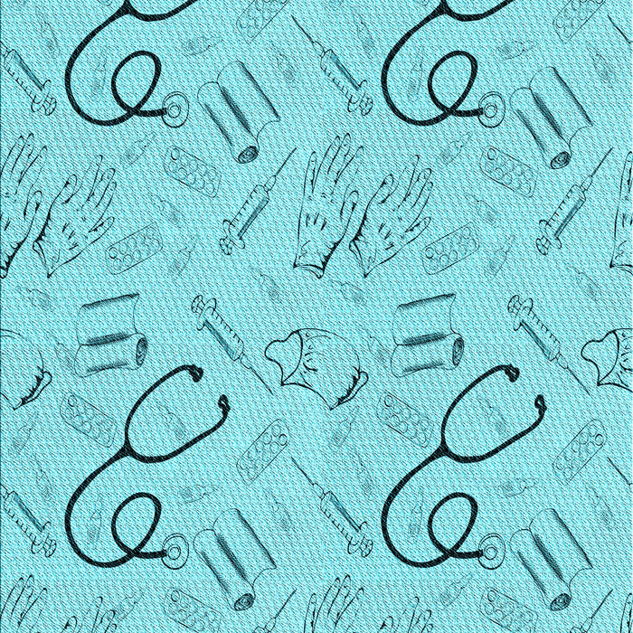 Machine Washable Transitional Blue Turquoise Green Rug, wshpat2402lblu