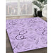 Machine Washable Transitional Blossom Pink Rug in a Family Room, wshpat2402pur