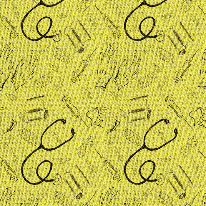 Patterned Yellow Rug, pat2402yw