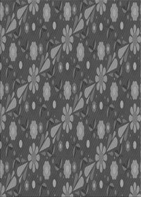 Machine Washable Transitional Gray Rug, wshpat2403gry