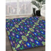 Machine Washable Transitional Green Rug in a Family Room, wshpat2403lblu