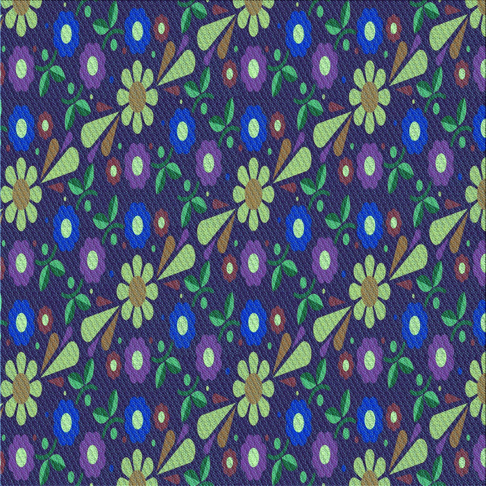 Round Machine Washable Transitional Green Rug, wshpat2403lblu