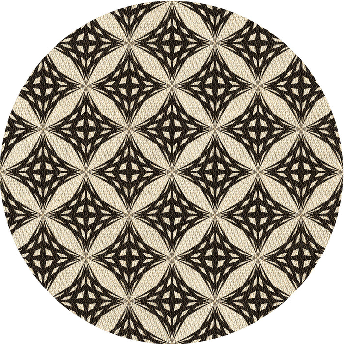 Square Patterned Midnight Gray Rug, pat2404brn