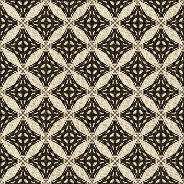 Round Patterned Midnight Gray Rug, pat2404brn