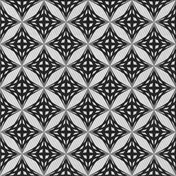 Round Patterned Charcoal Black Rug, pat2404gry