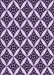 Machine Washable Transitional Dark Purple Rug, wshpat2404pur