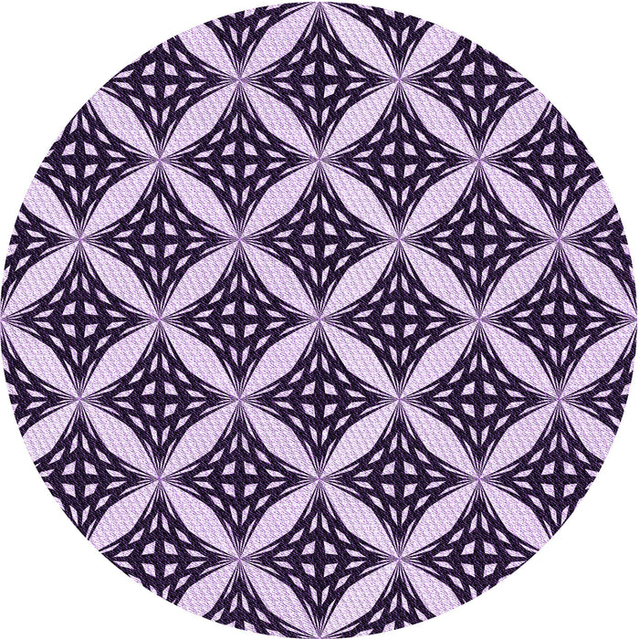 Square Patterned Dark Purple Rug, pat2404pur