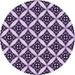 Square Machine Washable Transitional Dark Purple Rug in a Living Room, wshpat2404pur