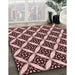 Machine Washable Transitional Pink Rug in a Family Room, wshpat2404rd