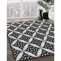 Patterned Light Gray Novelty Rug, pat2404