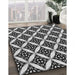 Patterned Light Gray Novelty Rug in Family Room, pat2404