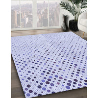 Patterned Lavender Blue Rug, pat2405blu
