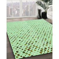 Patterned Mint Green Rug, pat2405grn