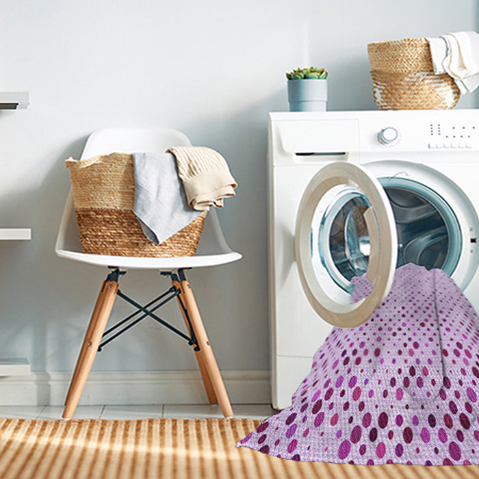 Machine Washable Transitional Orchid Purple Rug in a Washing Machine, wshpat2405pur