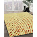 Machine Washable Transitional Sun Yellow Rug in a Family Room, wshpat2405yw