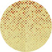 Square Patterned Sun Yellow Rug, pat2405yw
