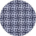 Square Patterned Night Blue Rug, pat2406blu