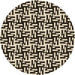 Square Patterned Midnight Gray Rug, pat2406brn