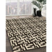 Machine Washable Transitional Midnight Gray Rug in a Family Room, wshpat2406brn