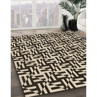 Patterned Midnight Gray Rug, pat2406brn