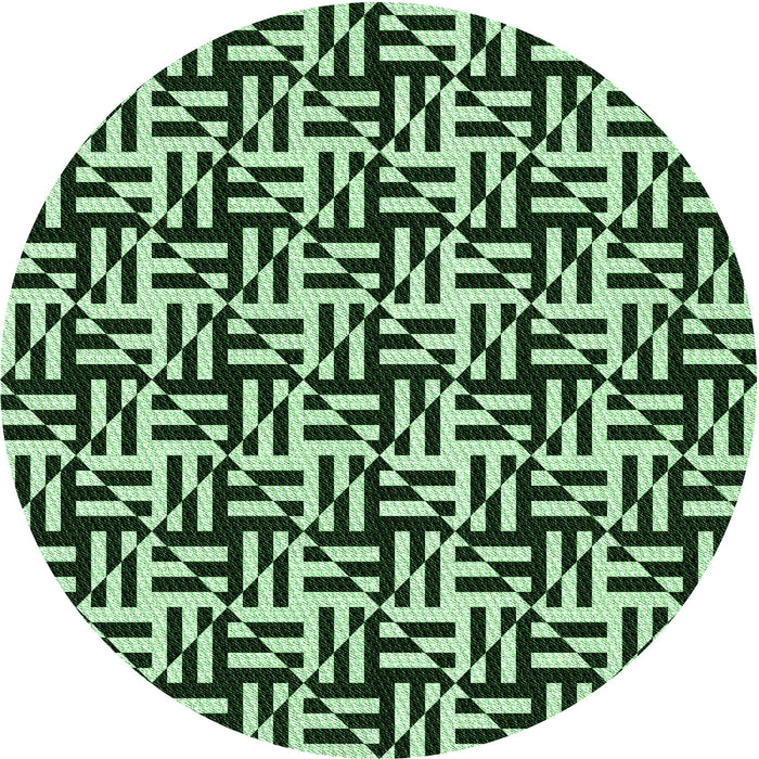 Square Patterned Light Green Rug, pat2406grn