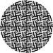 Square Patterned Charcoal Black Rug, pat2406gry