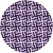 Square Patterned Dark Purple Rug, pat2406pur