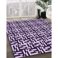 Patterned Dark Purple Rug, pat2406pur